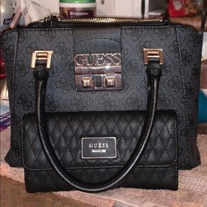 GUESS handbag and wallet set